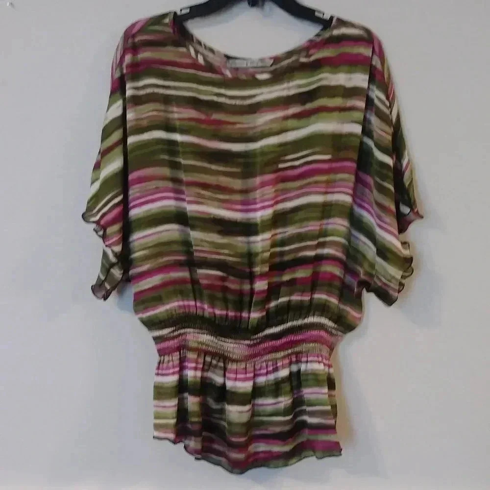 Larry Levine Signature Print Top